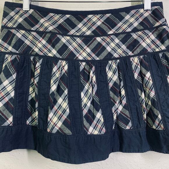 AMERICAN EAGLE OUTFITTERS Skirt 10 Mini Plaid Side Zip Academia Preppy Gilmore - Picture 4 of 11